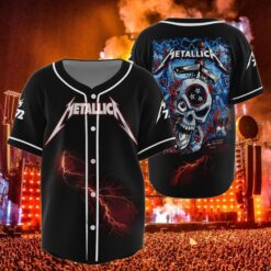 metallica nashville 2025 baseball jersey skullfire titans at nissan stadium