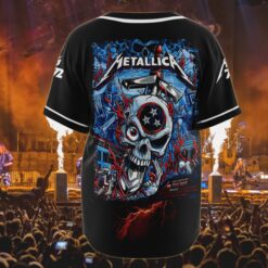 metallica nashville 2025 baseball jersey skullfire titans at nissan stadium 3