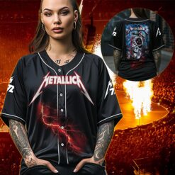 metallica nashville 2025 baseball jersey skullfire titans at nissan stadium 4