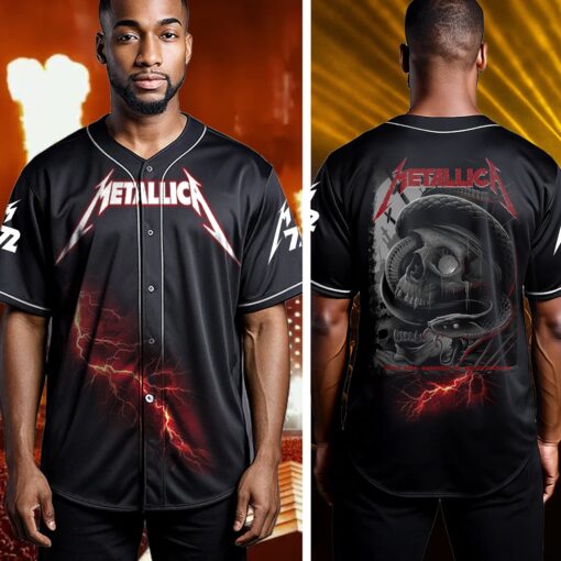 metallica nashville 2025 baseball jersey venom skull storm at nissan stadium 2