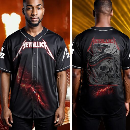 metallica nashville 2025 baseball jersey viper skull live at nissan stadium 2