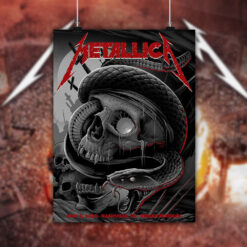 metallica nashville 2025 poster snake skull death art canvas may 3 m72 tour 2