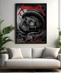 metallica nashville 2025 poster snake skull death art canvas may 3 m72 tour