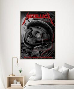 metallica nashville 2025 poster snake skull death art canvas may 3 m72 tour 3