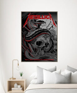 metallica nashville 2025 poster snake strike skull canvas art may 1 m72 tour 3
