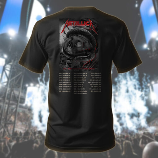 metallica nashville 2025 serpent skull tee official m72 tour shirt 2