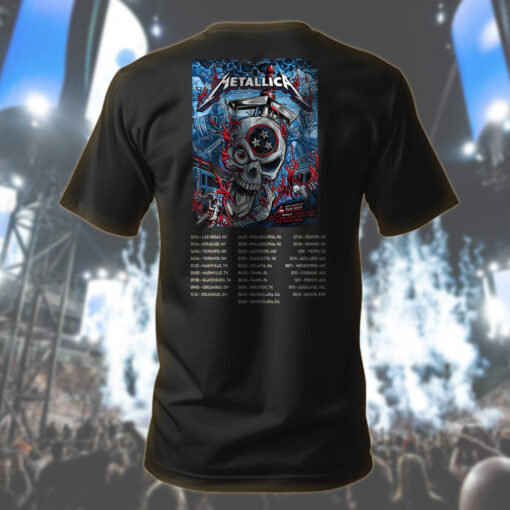 metallica nashville 2025 skull badge tee m72 world tour shirt may 3 2025 2