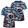 metallica north america 2025 burning skull armor 3d aop shirt
