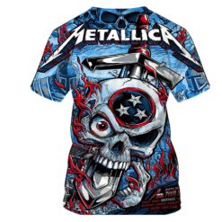metallica north america 2025 burning skull armor 3d aop shirt 2