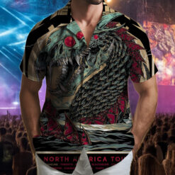 metallica north america tour 2025 hawaiian shirt sea serpent skull edition