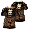 metallica north american 2025 crown skeleton 3d aop shirt