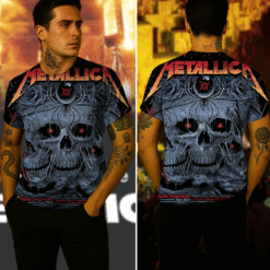 metallica northamericantour2025 tripleskull art 3d aop shirt 4