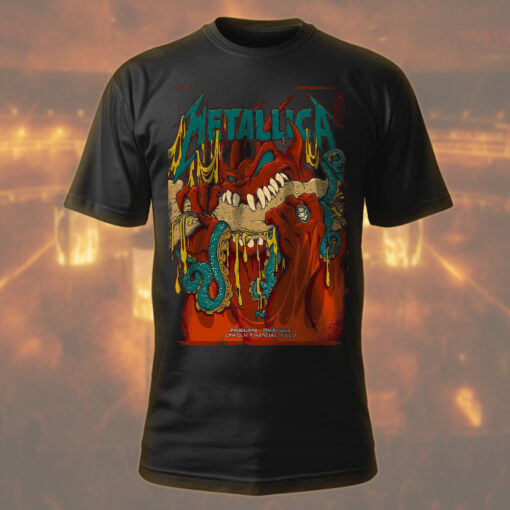 metallica philadelphia 2025 art tee meltdown demon serpent graphic shirt 1