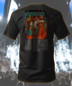 metallica philadelphia 2025 art tee meltdown demon serpent graphic shirt 2