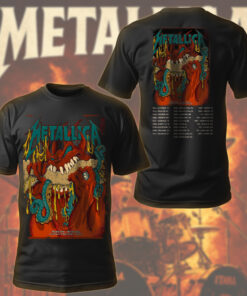 metallica philadelphia 2025 art tee meltdown demon serpent graphic shirt