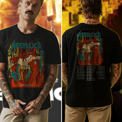 metallica philadelphia 2025 art tee meltdown demon serpent graphic shirt 4