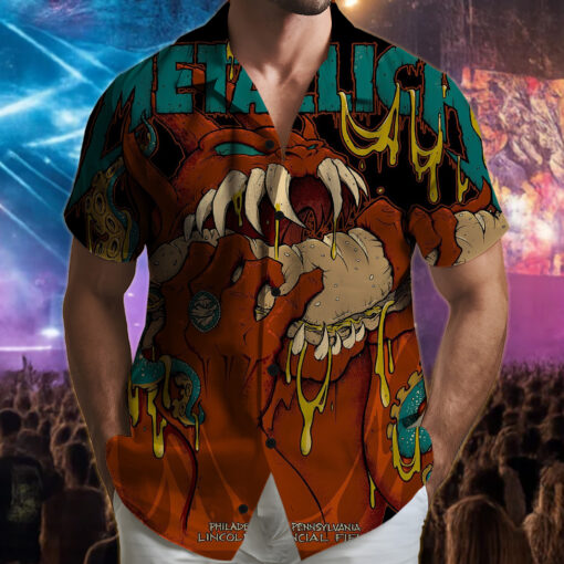 metallica philly 2025 hawaiian shirt demon burger edition