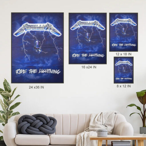metallica ride the lightning poster official classic 1984 album cover art print 4