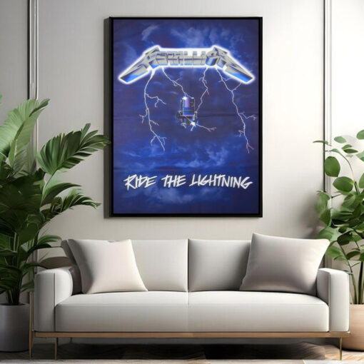 metallica ride the lightning poster official classic 1984 album cover art print