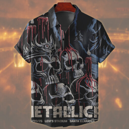 metallica santa clara 2025 hawaiian shirt skull candle inferno 1