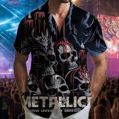 metallica santa clara 2025 hawaiian shirt skull candle inferno