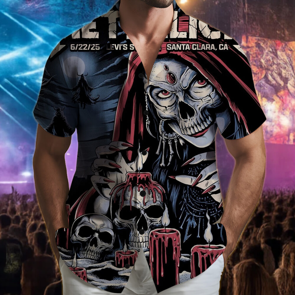 metallica santa clara 2025 witch skull hawaiian shirt june 22 edition