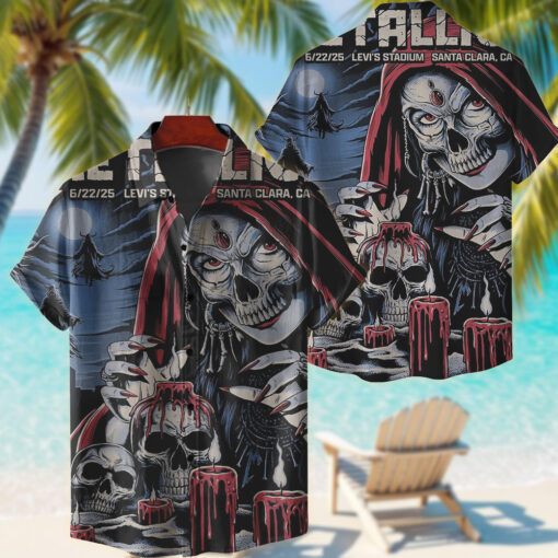 metallica santa clara 2025 witch skull hawaiian shirt june 22 edition