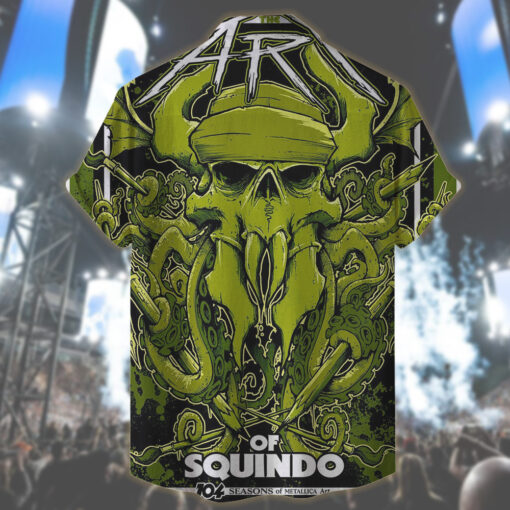 metallica squindo art hawaiian shirt 104 seasons skull octopus design 2