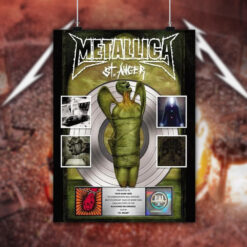 metallica st anger platinum award poster riaa certified plaque print 2