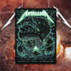 metallica syracuse 2025 poster thunder dragon canvas print april 19 jma wireless dome 2