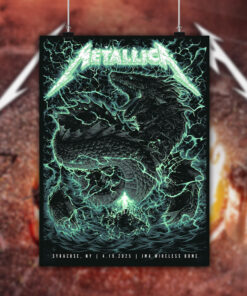 metallica syracuse 2025 poster thunder dragon canvas print april 19 jma wireless dome 2