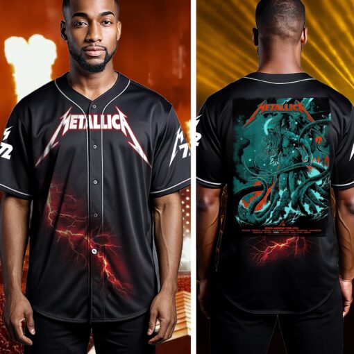 metallica tampa 2025 baseball jersey cthulhu awakens tour edition 2
