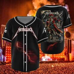 metallica tampa 2025 baseball jersey skeleton pirate raid edition