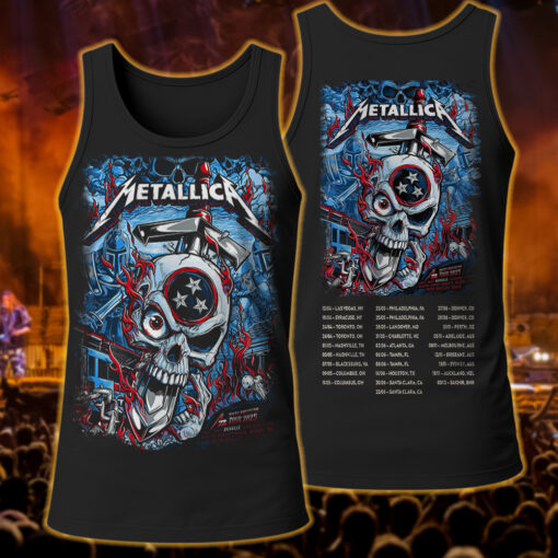 metallica tank top nashville skullblade 2025 red flame edition