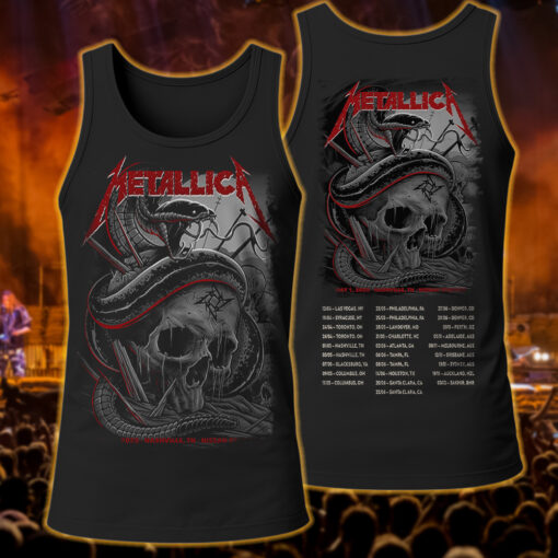 metallica tank top skull viper strike nashville 2025 tour
