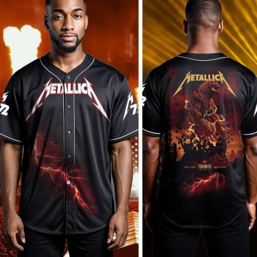 metallica toronto 2025 baseball jersey earthshaker monster live at rogers centre 2