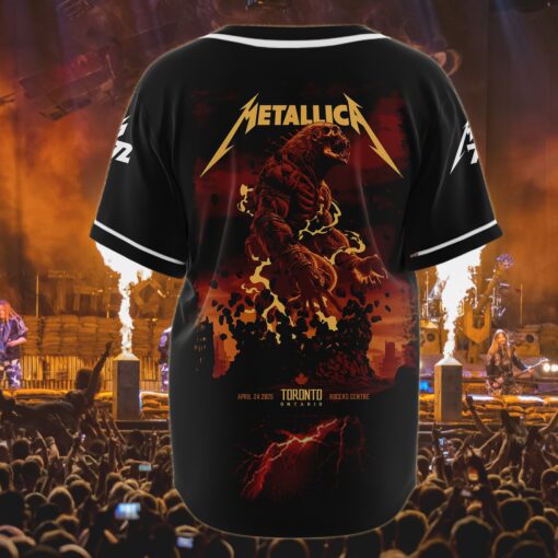 metallica toronto 2025 baseball jersey earthshaker monster live at rogers centre 3