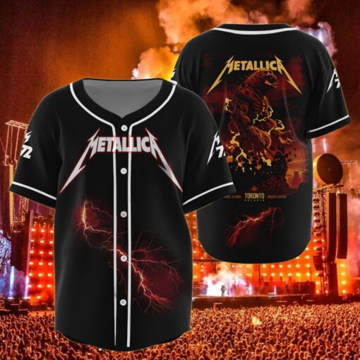 metallica toronto 2025 baseball jersey earthshaker monster live at rogers centre