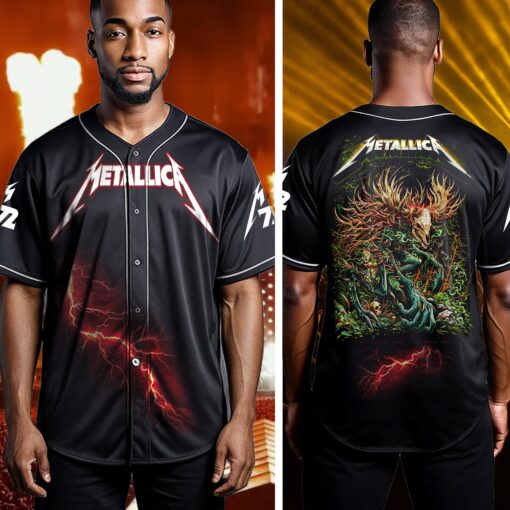 metallica toronto 2025 baseball jersey forest demon skull edition 2