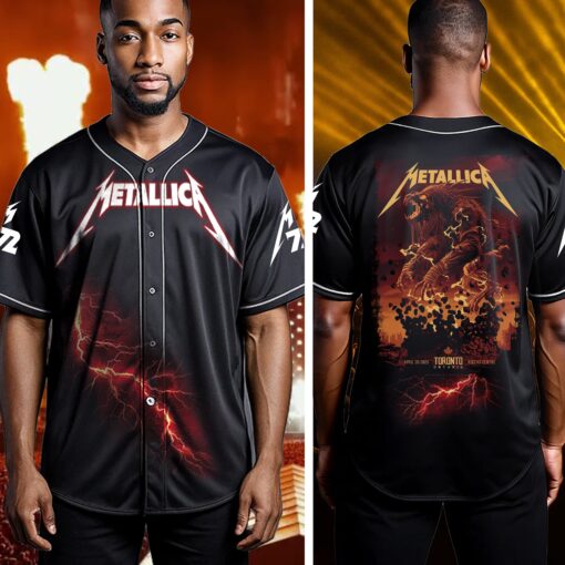 metallica toronto 2025 baseball jersey monster rises at rogers centre april 26 2