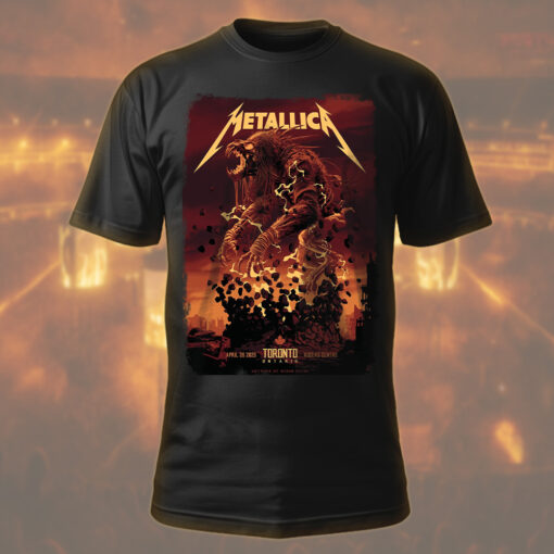 metallica toronto 2025 fiery titan tee april 26 rogers centre official concert shirt 1