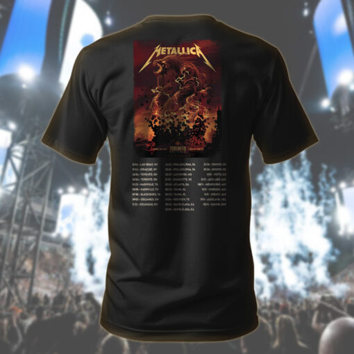 metallica toronto 2025 fiery titan tee april 26 rogers centre official concert shirt 2