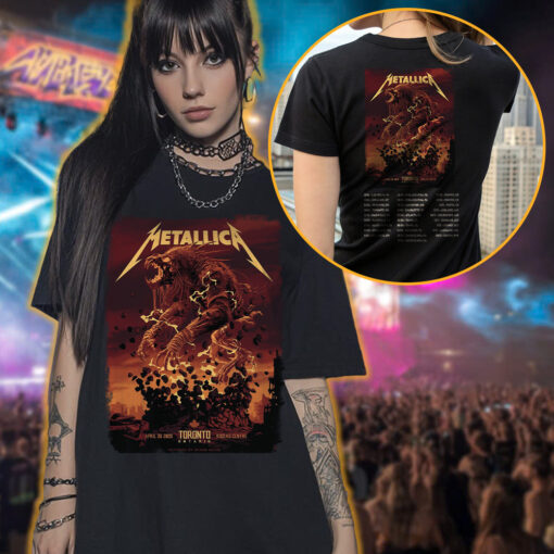 metallica toronto 2025 fiery titan tee april 26 rogers centre official concert shirt 3