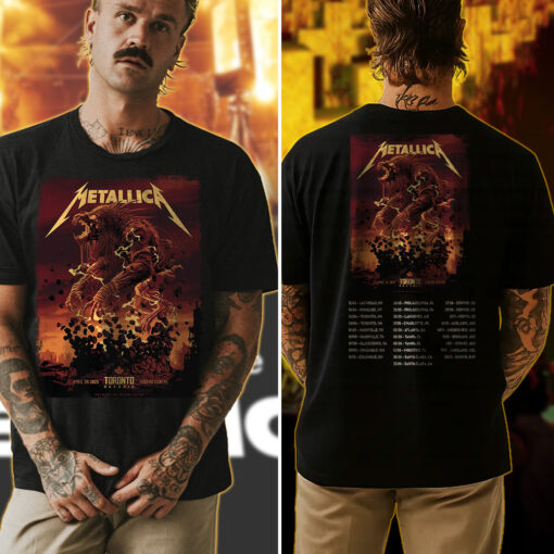 metallica toronto 2025 fiery titan tee april 26 rogers centre official concert shirt 4