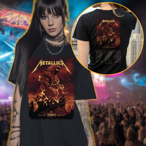 metallica toronto 2025 monster eruption tee april 24 official concert shirt at rogers centre 3