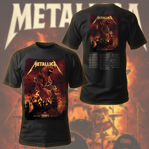 metallica toronto 2025 monster eruption tee april 24 official concert shirt at rogers centre