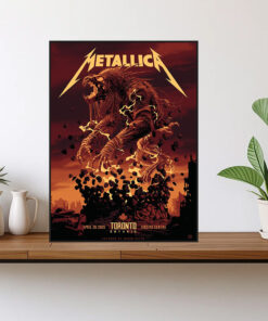 metallica toronto 2025 poster beast eruption canvas art at rogers centre april 26 1