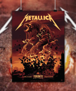 metallica toronto 2025 poster beast eruption canvas art at rogers centre april 26 2