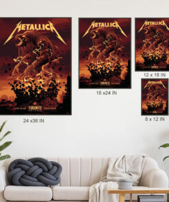 metallica toronto 2025 poster beast eruption canvas art at rogers centre april 26 4