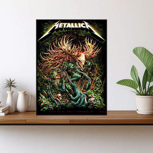 metallica toronto 2025 poster forest beast canvas art april 24 26 at rogers centre 1